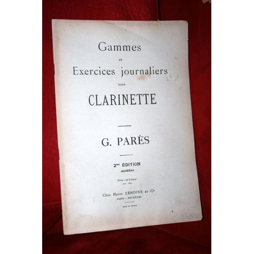 Gammes Et Exercices Journaliers Pour Clarinette