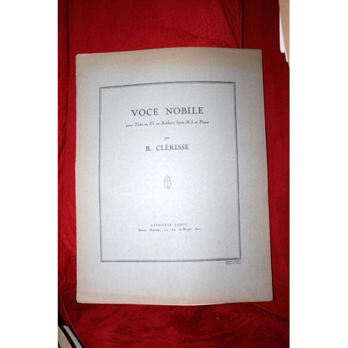 Voce Nobile Pour Tuba En Ut Ou Saxhorn Basse En Sib Et Piano