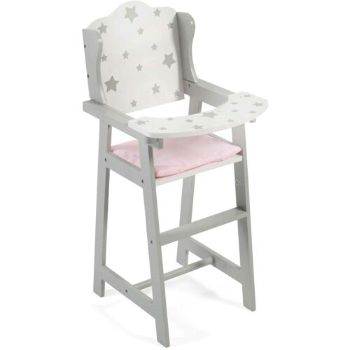 Stars - Chaise haute de poupée grise