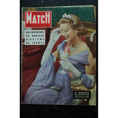 Paris Match N° 407 26 Janvier 1957 Grace De Monaco Cover Toscani