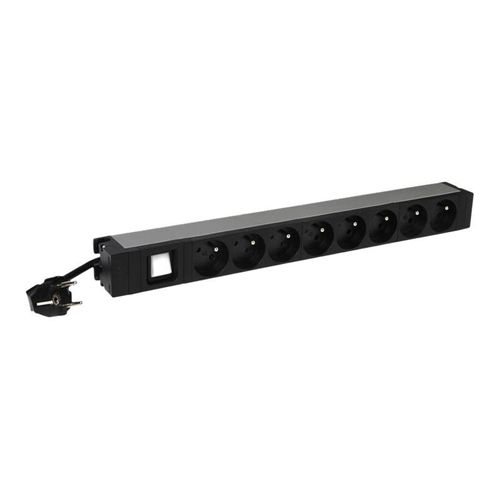 Legrand LCS³ - Unité de distribution secteur (rack-montable) - CA 230 V - 3.7 kW - monophasé - entrée : power CEE 7/7 - connecteurs de sortie : 8 (8 x Type E) - 1U - 19" - 3 m cordon - France -...