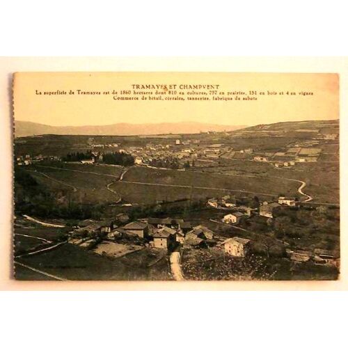 Carte Postale Ancienne Saone Et Loire Tramayes Et Champvent