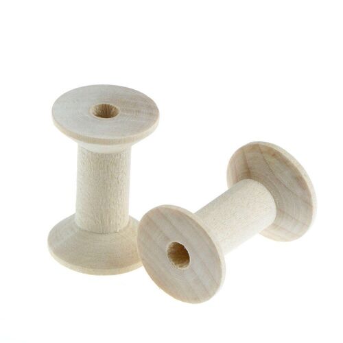 10 pièces bobines de canette en bois vides pour fil de fil couleur naturelle couture 47mm x 31mm