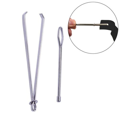 Crochet Crochet élastique/corde portant Guide de filetage avant dispositif outil pour porter corde filetage aiguille couture bricolage utilitaire 2PC
