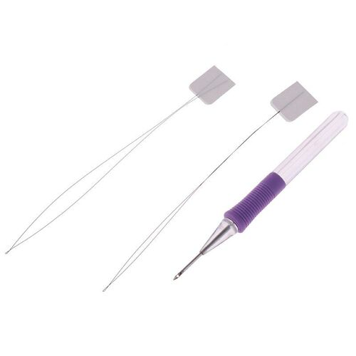 Nouveau Bricolage Main Broderie Stylo Pratique Abs Plastique Bricolage Artisanat Magique Broderie Stylo Ensemble Poinçon Aiguille Couture Accessoires