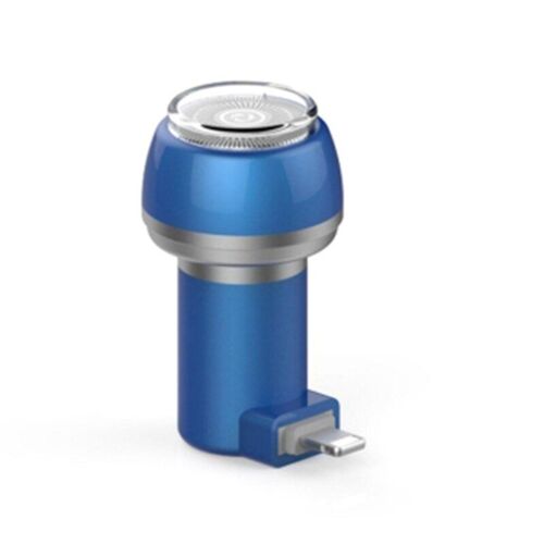 Portable Rasoir Électrique Mini Usb Rasoir Avec Fonction Étanche Pour Moustache Poils Du Visage Barbe (Ios-Usb Bleu)