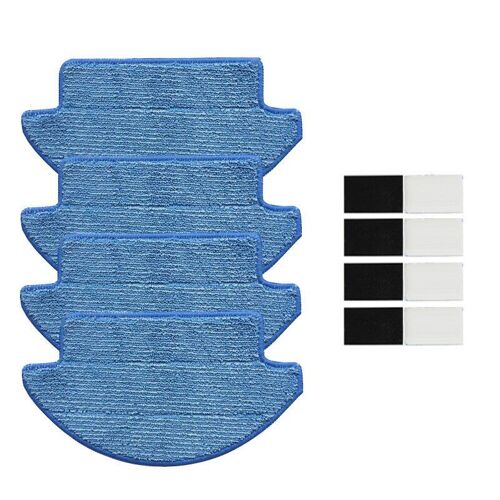 4 pièces chiffon de nettoyage + 4 pièces autocollant magique de remplacement pour Xiaomi Mi Robot aspirateur