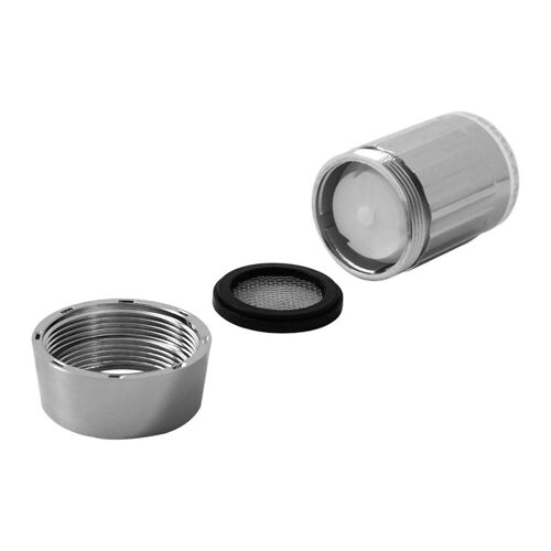 Nouveau 7 couleur rvb coloré lumière LED eau lueur robinet robinet tête maison salle de bain décoration en acier inoxydable robinet d'eau