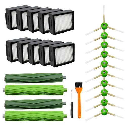 pièces de rechange pour Irobot Roomba I7 I7 + / I7 Plus E5 E6 filtre brosse latérale brosse en caoutchouc sur la Surface