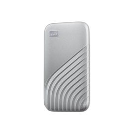 WD My Passport SSD WDBAGF5000ASL - SSD - chiffré - 500 Go - externe (portable) - USB 3.2 Gen 2 (USB-C connecteur) - AES 256 bits - argent