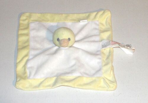 Doudou Poussin Caneton Ideal Peluche Animal Plat Jaune Blanc