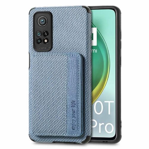 Étui Pour Xiaomi 10t Pro Fonction De Support Blocage Rfid Support De Carte Magnétique Sécurité Complète De La Caméra - Bleu
