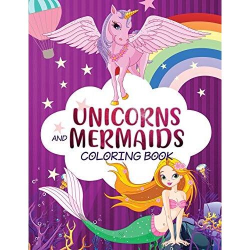 Mermaid Unicorn Colouring