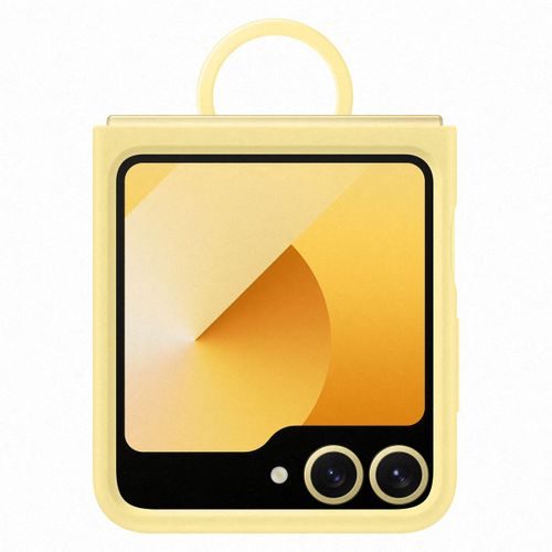 Samsung Original Coque en silicone Ring Galaxy Z Flip 6 Yellow