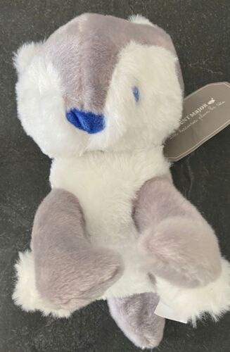 Peluche Doudou Renard Gris Blanc Sergent Major Jouet Animal Naissance Bebe