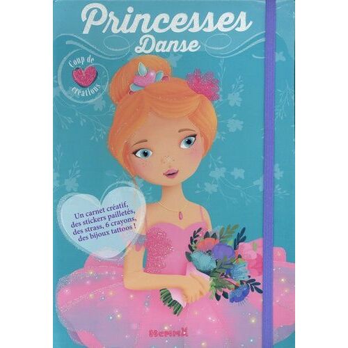 Princesses Danse - Avec Un Carnet Créatif, Des Stickers Pailletés, Des Strass, 6 Crayons, Des Bijoux Tattoos !
