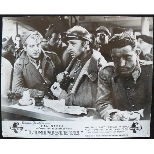 Jean Gabin - L'imposteur - The Impostor * Julien Duvivier - 1943 - 1 Photo D'exploitation Originale Française De Cinéma - Petite Affiche De 24x30 Cm - Original Lobby Card * Jean Gabin ; Ellen Drew