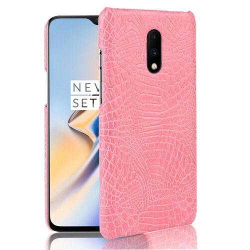 Classique Élégant Étui Pour Oneplus 7 Compatibilité Mode Classique D'alligator Anti Éraflure Housse De Protection - Couleur Rose