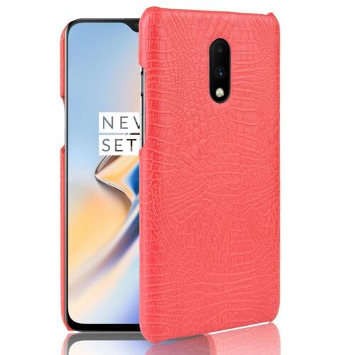 Classique Élégant Étui Pour Oneplus 7 Compatibilité Mode Classique D'alligator Anti Éraflure Housse De Protection - Rouge