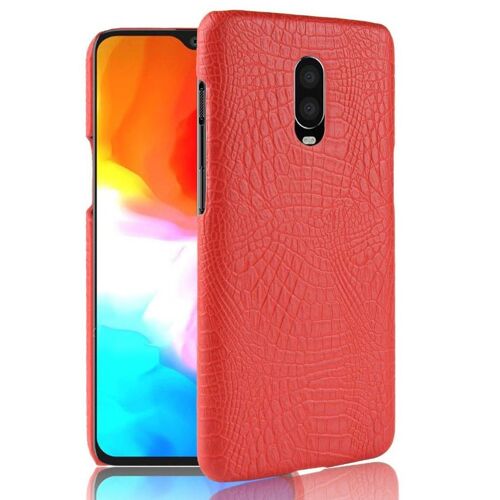 Classique Élégant Étui Pour Oneplus 6t Mode Classique D'alligator Housse De Protection Anti Éraflure Compatibilité - Rouge