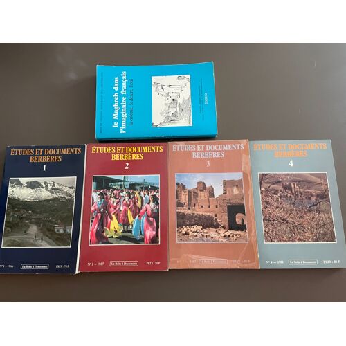 Etudes Et Documents Berbères Tome 1 , 2, 3, 4 (1986-1988) + Le Maghreb Dans L'imaginaire Français