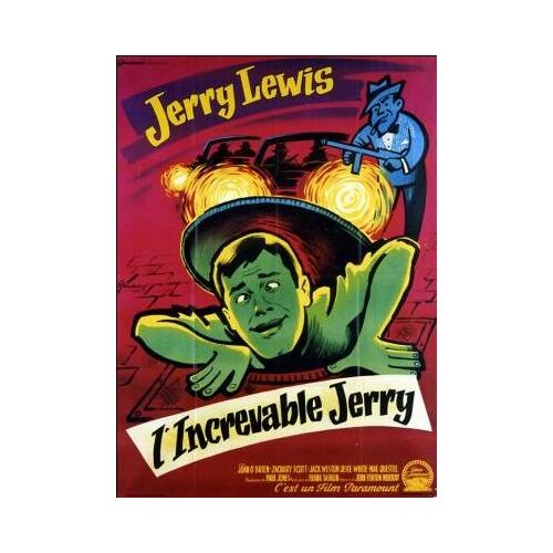 L'increvable Jerry / It's Only Money - Véritable Affiche De Cinéma - Format 120x160 Cm - De  Frank Tashlin Avec Jerry Lewis, Joan O'brien, Zachary Scott, Jack Weston - Année 1962