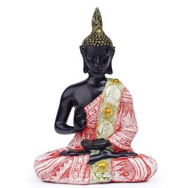 Statue de Bouddha en résine avec décoration intérieure Paisible et Harmonieuse (Noir)