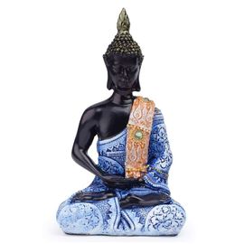 Statue de Bouddha en résine, décoration intérieure, Exotique, Paisible et Harmonieuse (Noir)