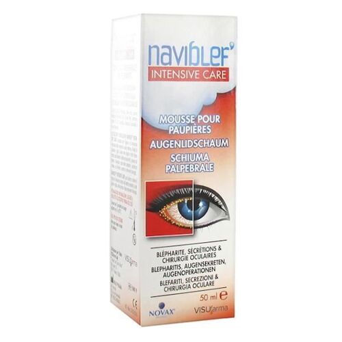 Naviblef Intensive Care Mousse Nettoyante Pour Paupières Blepharite 50ml Multicolore