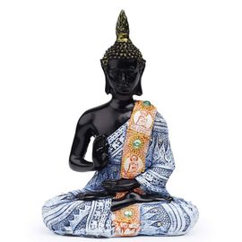 Statue de Bouddha , décoration d’intérieur de Paix et d’Harmonie.résine Noire