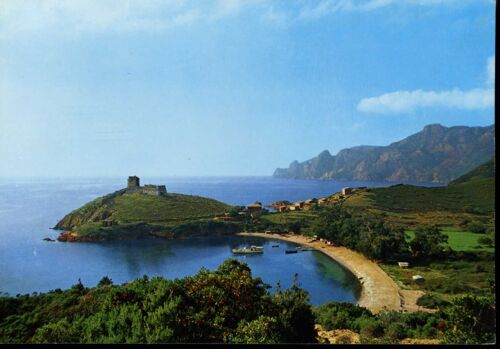 Carte Postale Du Golfe De Girolata (Corse) Le Village Dominé Par Le Fort Gênois (Réf.349)