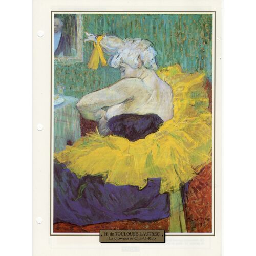 Fiche Chefs-DOeuvres Des Impressionnistes La Clownesse Cha U-Kao Toulouse-Lautrec