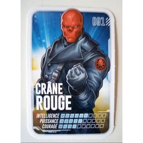 Carte Leclerc Marvel 2022 "Pars En Mission" - Crâne Rouge, N° 091 91