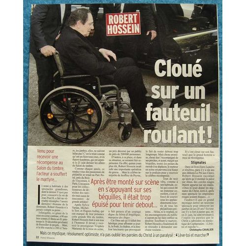 France Dimanche N°3226, Coupure De Presse: Robert Hossein