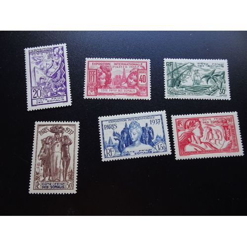 Exposition Internationale 1937 Série Timbres Neufs Côte Française Des Somalies