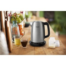 Bouilloire Électrique De 1,7l Avec Fonction Maintien Au Chaud 2200w Gris Noir