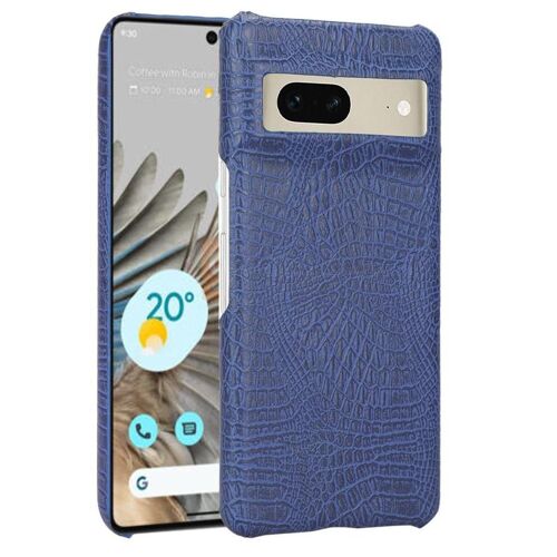 Classique Élégant Étui Pour Google Pixel 7 Housse De Protection Anti Éraflure Compatibilité Mode Classique D'alligator - Bleu