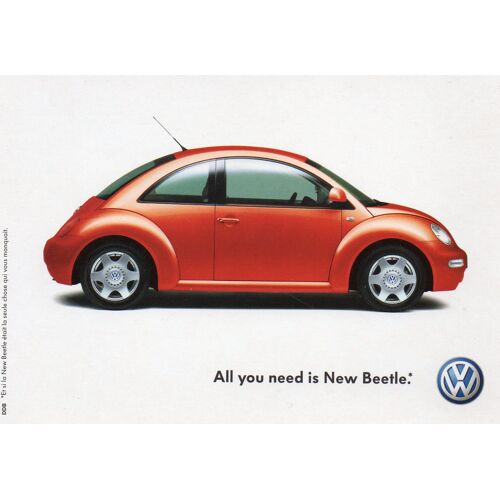 Carte Postale - Publicité - New Beatle V W Volkswagen