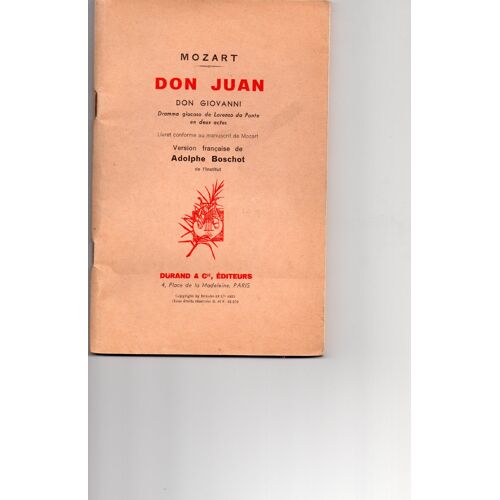 Mozart, Don Juan, Don Giovanni