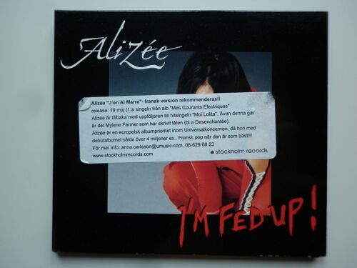 Alizée Cd Single Digipack I'M Fed Up!