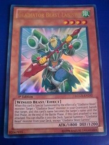 Carte Yu-Gi-Oh - Gladiator Beast Lanista/Lanista Bete Gladiateur - Legendary Collection 2 - Ultra Rare 1ere Edition Lcgx-En252