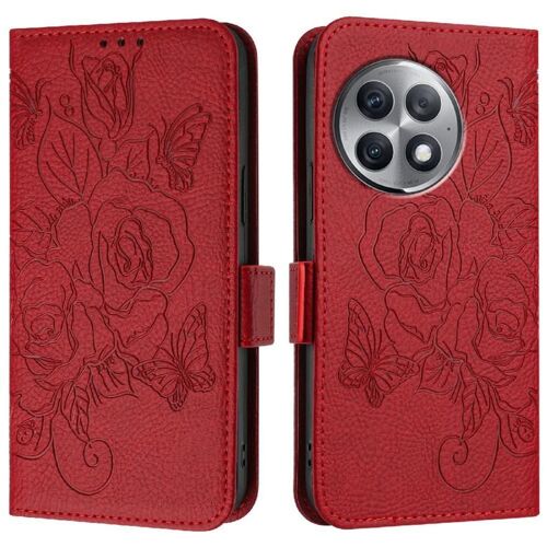 Étui Pour Oneplus Ace 2 Pro 5g Cuir Pu Portefeuille Magnétique Avec Fente Pour Carte De Crédit - Rouge
