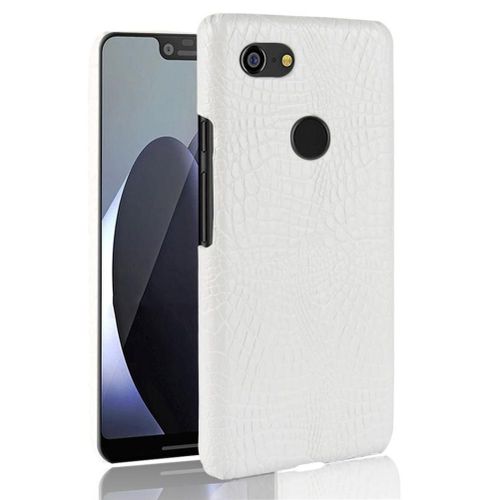 Classique Élégant Étui Pour Google Pixel 3 Housse De Protection Anti Éraflure Mode Classique D'alligator Compatibilité - Blanc