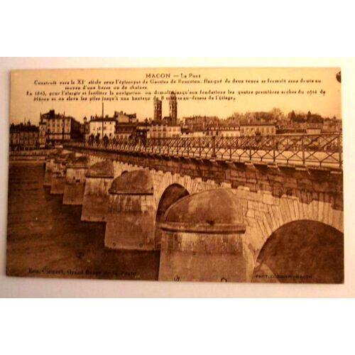 Carte Postale Ancienne Saone Et Loire Macon Le Pont