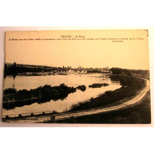 Carte Postale Ancienne Saone Et Loire Macon La Saone
