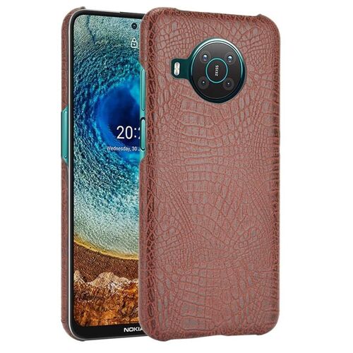 Classique Élégant Étui Pour Nokia X10/X20 Compatibilité Mode Classique D'alligator Housse De Protection Anti Éraflure - Le Brun