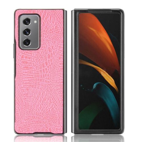 Classique Élégant Étui Pour Samsung Galaxy Z Fold 2 Compatibilité Housse De Protection Anti Éraflure Mode Classique D'alligator - Couleur Rose