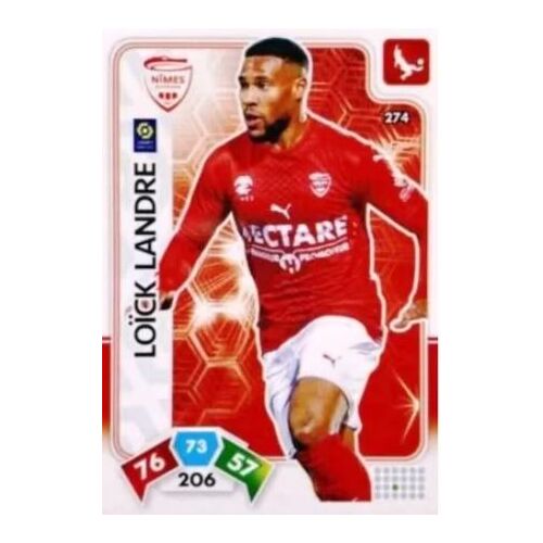 274 Loick Landre - Nimes Olympique - Panini Adrenalyn Xl Ligue 1 - 2020-2021 Carte Football