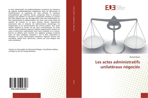 Les Actes Administratifs Unilatéraux Négociés