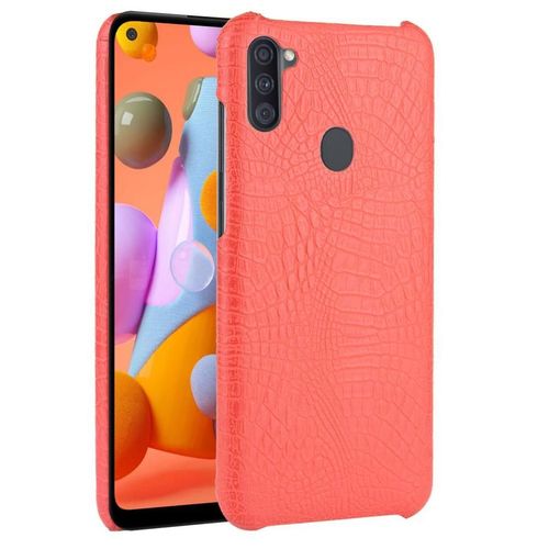 Classique Élégant Étui Pour Samsung Galaxy M11 Compatibilité Housse De Protection Mode Classique D'alligator Anti Éraflure - Rouge